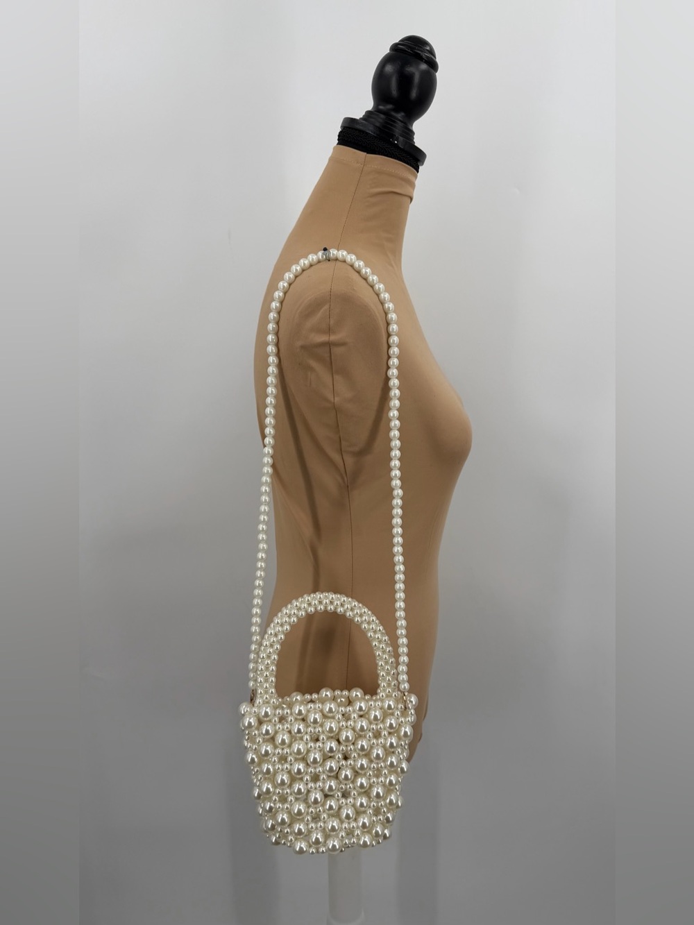 Pearl Beaded Mini Handbag Top Handle Bridal wedding coquette romantic evening